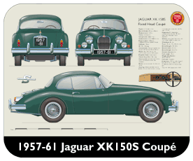 Jaguar XK150S FHC 1957-61 Place Mat, Small